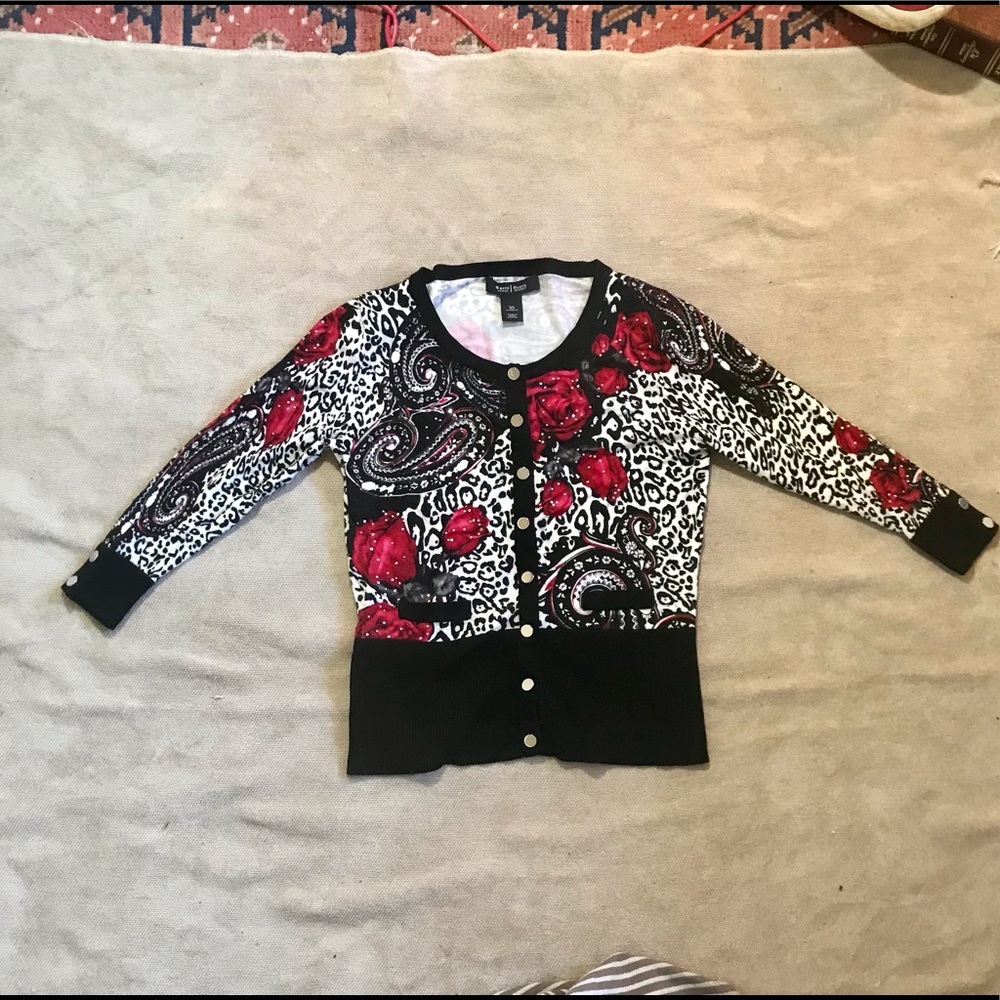 White House black market WHBM 3/4 sleeve cardigan sweater XS